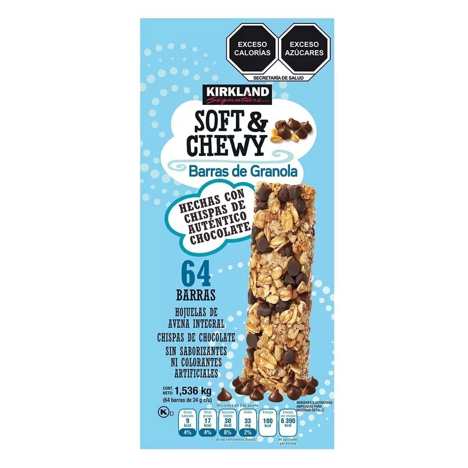 Kirkland Signature Soft & Chewy Chocolate Chips Granola Bars 54.4 Oz