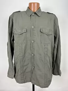 Y2K Point Zero Field Shirt Men Large Military Long Sleeve Outdoors Heavy Cotton - Picture 1 of 16