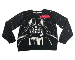 Star Wars Darth Vader Sweater Womens Extra Large Black Knit Ugly Christmas Style - Picture 1 of 15