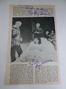Gary Waldhorn Hand Signed Theatre Programme Page Vicar Of Dibley - Picture 1 of 2