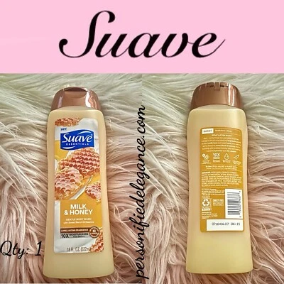 NUEVO Suave Essentials Leche y Miel Jabón Corporal Suave Tamaño Completo 18 fl oz Foto 1 de 4