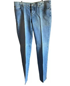 Cruel Girl entspannte blaue Jeans Gr. 13 lange Knopffliege geteilter Saum Detail Taschen - Bild 1 von 15