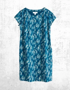Ex Seasalt Women’s Short Sleeve Cove Dress in Teal Ocean Mist - Picture 1 of 7