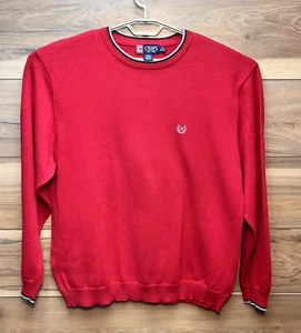 Chaps Ralph Lauren Sweater Mens XLarge Red Long Sleeve Knit Crewneck - Picture 1 of 9