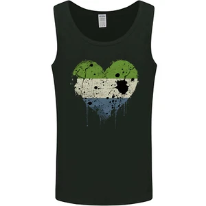 Love Sierra Leone Flagge Leonian Tag Fußball Herren Tank Top - Bild 1 von 3
