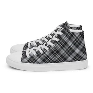 Schwarz und grau kariert individueller Druck hohe Canvas Schuhe Turnschuhe Gr. 5-13 - Bild 1 von 154