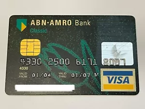 ABN AMRO Classic Visa Credit Card▪️Flower drawing▪️UAE▪️Expired in 2007▪️Chip - Picture 1 of 2