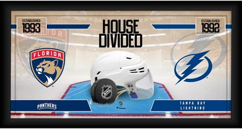 Florida Panthers vs. Lightning FRMD 10" x 20" House Divided Hockey Collage Cover