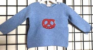 NEW-NWT WildFang/Nyani Cashmere blend BLUE Pretzel Sweater 2/3Y-Beautiful-Plush - Picture 1 of 11