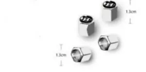 Set Tire Valve Stem Cap Wheel Rim Air Dust Covers Metal For Hyundai Chrome - Picture 1 of 1