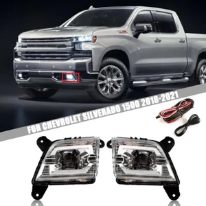 1Set Front Bumper Foglights Fog Light Fit for Chevrolet Silverado 1500 2018-2021 - Picture 1 of 4