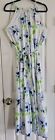 The Limited Floral Linen Maxi Dress Size M Halter  Sleeveless Teared Belted NWT