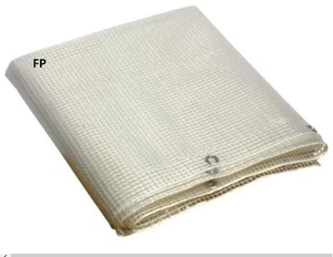 TELO TELONE OCCHIELLATO RETINATO 3X3 PVC BIANCO TRASPARENTE COPERTURE ESTERNE - Foto 1 di 1