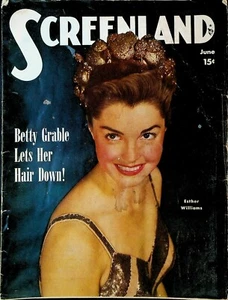 Screenland June 1949 Esther Williams Elizabeth Taylor Errol Flynn Fred Astaire - Picture 1 of 2