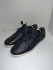 Aldo Mens Sneakers Shoes Black Low Top Faux Leather Round Toe Size US 12