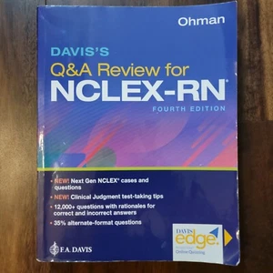 Kathleen Ohman DAVIS'S Q&A REVIEW FOR NCLEX-RN 4th Edition 2023 Paperback - Picture 1 of 4