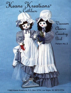 Keane Kreations Country Girl Vacuum Cleaner Covers Sewing Pattern Vtg 1983 - Picture 1 of 2