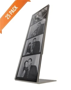 Angled Acrylic Photo Booth Frames 2" x 6" - 25 pieces - Picture 1 of 5