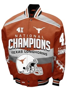 Texas Longhorns NCAA 4-Time National Championship Twill Jacket - Picture 1 of 2