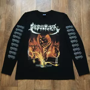 Sepultura Morbid Visions Double-Sided Thrash Metal Long Sleeve t-Shirt Men's L - Picture 1 of 7
