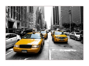 XXL Poster 100 x 70cm Kreuzung in New York mit Taxis Yello Cabs (F236) gerollt - Bild 1 von 1