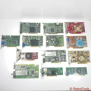 Vtg Video Graphics Cards Lot 13 PCI Retro Gaming ATI Matrox Stealth - Picture 1 of 14
