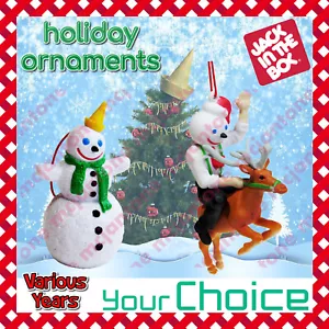 Jack in the Box HOLIDAY ORNAMENT Weihnachtsbaum SCHNEEMANN Rentier IHRE WAHL - Bild 1 von 8