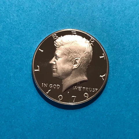 1979 S  Kennedy Proof Half Dollar  Type 1   FREE SHIP Cover