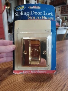 H.B.Ives Polished Brass Sliding Door Lock #991B3 - Picture 1 of 18