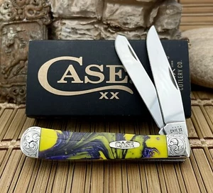 Case XX USA Beautiful Custom Paradise Scrolled AAA++ Trapper Pocket Knife - Picture 1 of 6