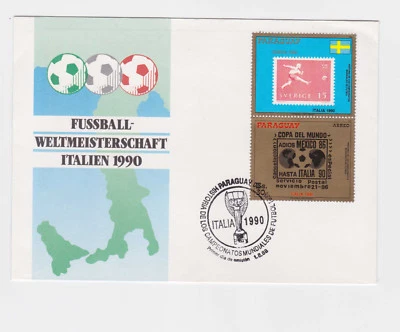 paraguay 1990 world cup,italy on FDC           l424 - Image 1 of 2
