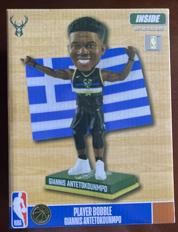 Giannis Antetokounmpo Milwaukee Bucks Greece Flag Bobblehead NBA Basketball Cover