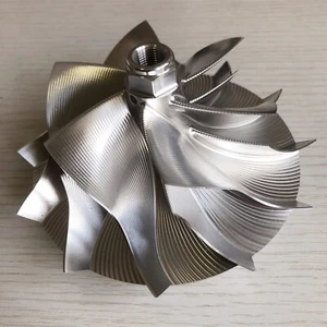 HX60 88.70/118.00mm 6+6 blades point milling performance billet compressor wheel - Foto 1 di 7