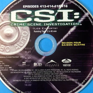 CSI: Crime Scene Investigation SEASON 4 disc 4 DVD REPLACEMENT single Disc only - Picture 1 of 4
