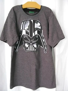 171188 Boy's 8 10 12 STAR WARS Gris S/S Darth Vader Gráfico Tejido Camiseta Usada en Excelente Condición - Imagen 1 de 6