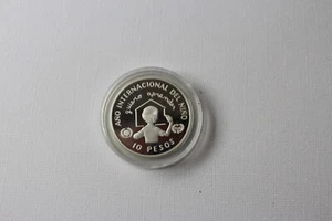 1982 REPUBLICA DOMINICANA 10 PESOS SILVER PROOF COIN - Picture 1 of 2