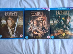 The Hobbit Trilogy Blu Ray 6 Discs 1 new sealed others good condition Smaug - Picture 1 of 15