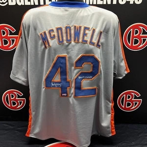 Roger McDowell Autographed NY Mets Jersey "86 WS Champs" Inscription Steiner CX - Picture 1 of 3