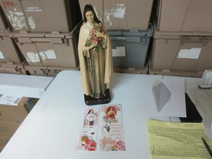 Estatua de yeso de Santa Teresa Lisieux Pequeña Flor de Jesús", de colección década de 1930 - Imagen 1 de 12