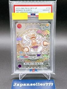 PSA 10 One Piece Monkey D. Luffy SP Gold 3rd Anniversary OP11 OP05-119 japanese - Picture 1 of 11