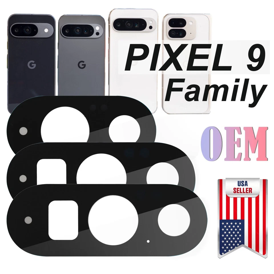 Adhesive OEM Back Rear Camera Glass Lens Replacement For Google Pixel 9/9 Pro/XL - Image 1 of 2