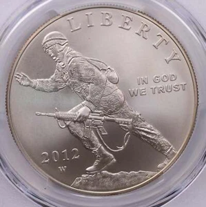 2012-W., Infantry, Silver Commemorative., PCGS MS-70., #1888 - Picture 1 of 4