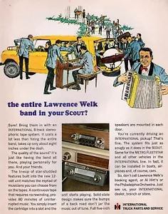 Pubblicità Stampa Super Rara Originale 1967 International Scout Lawrence Welk Band - Foto 1 di 1