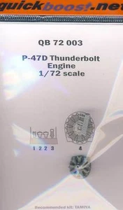 Quickboost - Motor de motor P-47D Thunderbolt para Tamiya - 1:72 NUEVO EMBALAJE ORIGINAL punta 47 D - Imagen 1 de 1