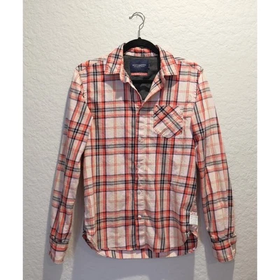 Camisa masculina xadrez Scotch & Soda tamanho P vermelha multicolorida  - Imagem 1 de 4