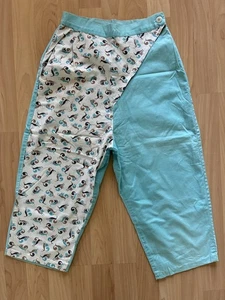 Vintage 1950s Novelty Atomic Squrirrel print clam diggers cigarette pants W24 - Picture 1 of 11