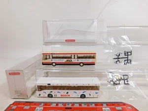 2x wiking H0 1:87 Bus MB O 405 702 04 33 Modello Pubblicitario Aachen Top + Box - Foto 1 di 3