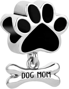 Pandora Charms Bracciale Cane Mamma Charm Autentico Argento 925 Charm Pet Animale C... - Foto 1 di 2