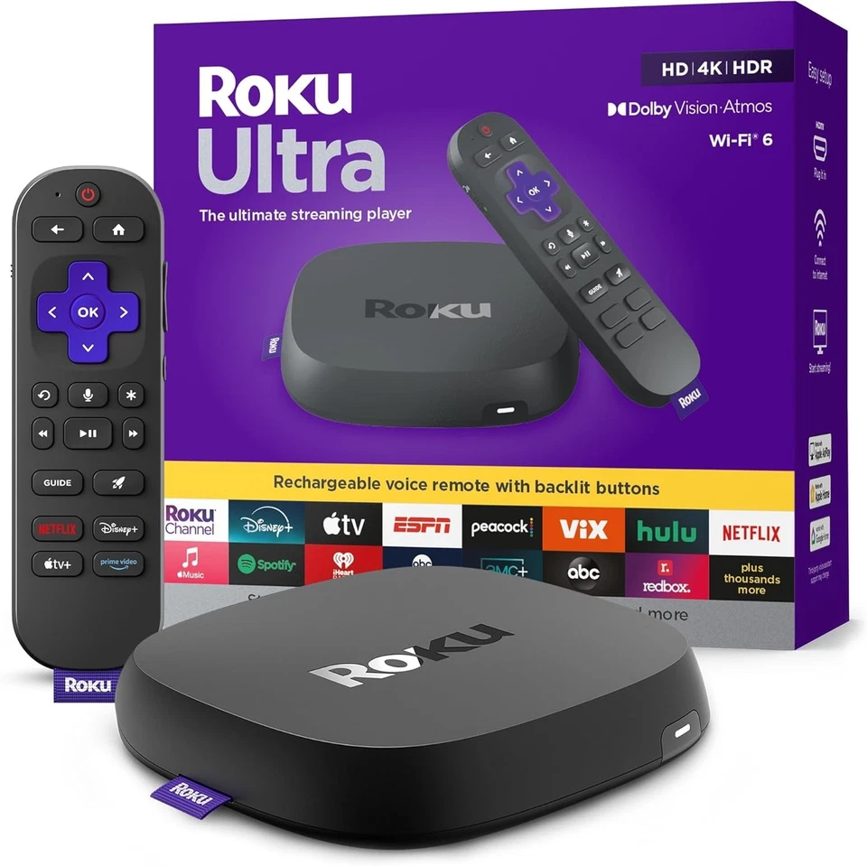 Newest Roku Ultra LT HD/4K/HDR Dolby Vision 4-Core Streaming Media Player Latest - Image 1 of 4