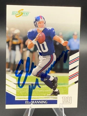 Eli Manning 2007 Score Football Card #11 In Person Autograph - Auto Hand Signed - Image 1 of 4
